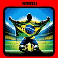 Cool Brazil National Soccer Team With Flag Santa Hat thumb 1