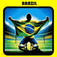 Cool Brazil National Soccer Team With Flag Polo thumb 2