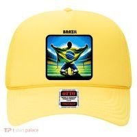 Cool Brazil National Soccer Team With Flag Hat thumb 0