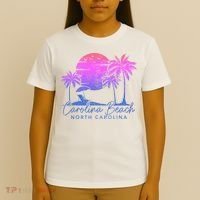 Carolina Beach North Carolina Vintage Sunset Surfer Retro T-Shirt thumb 4