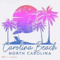 Carolina Beach North Carolina Vintage Sunset Surfer Retro T-Shirt thumb 7