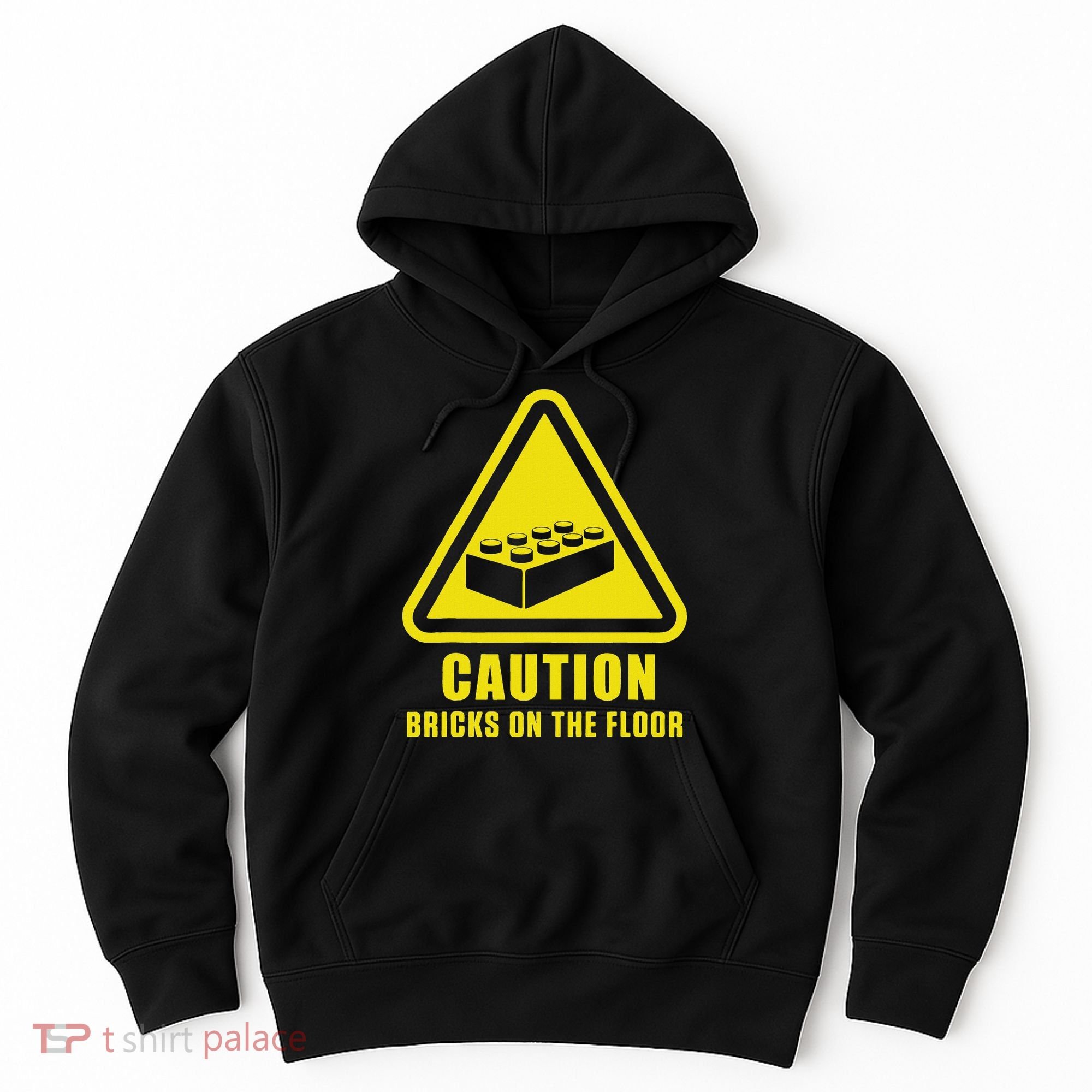 Caution Bricks On Floor Building Blocks Master Builder Hoodie