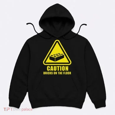 Caution Bricks On Floor Building Blocks Master Builder Hoodie