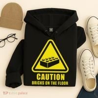 Caution Bricks On Floor Building Blocks Master Builder Hoodie thumb 4