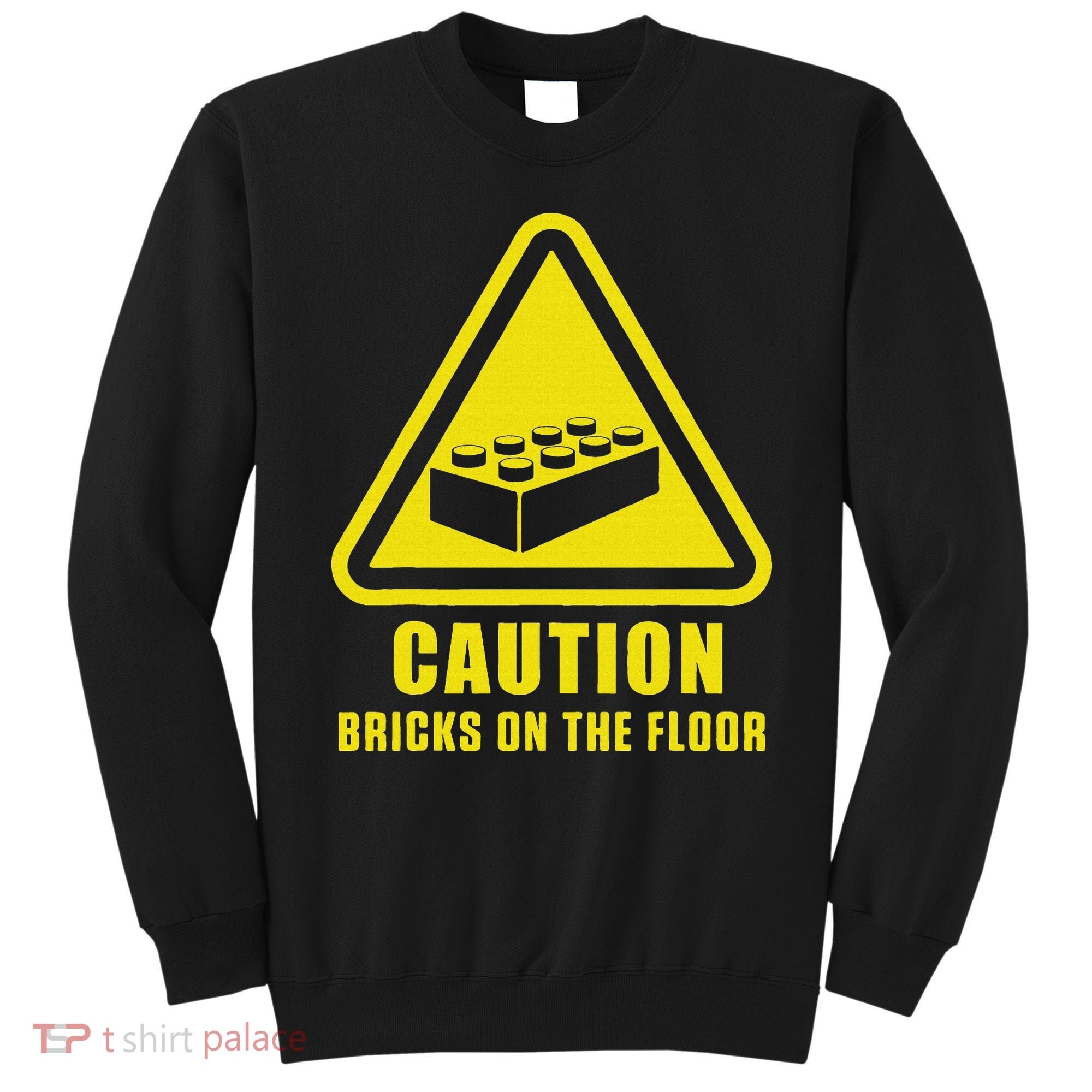 Caution Bricks On Floor Building Blocks Master Builder Sweatshirt