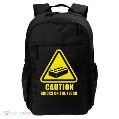 Caution Bricks On Floor Building Blocks Master Builder Backpack