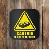 Caution Bricks On Floor Building Blocks Master Builder Coaster thumb 0
