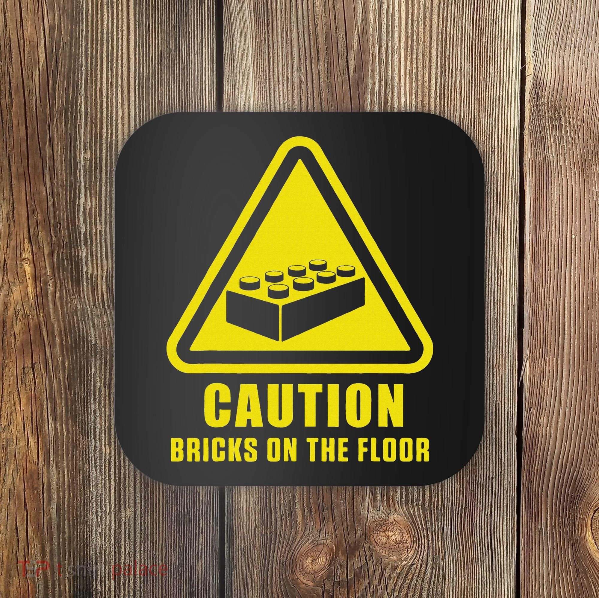 Caution Bricks On Floor Building Blocks Master Builder Coaster