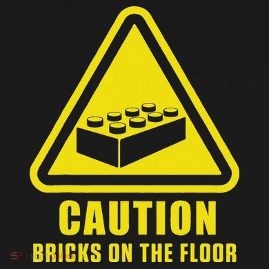 Caution Bricks On Floor Building Blocks Master Builder Women's Long Sleeve Flannel Pajama Set 