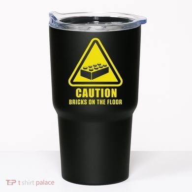 Caution Bricks On Floor Building Blocks Master Builder Tumbler