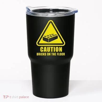 Caution Bricks On Floor Building Blocks Master Builder Tumbler