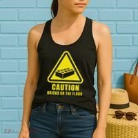 Caution Bricks On Floor Building Blocks Master Builder Women's Tank Top thumb 2