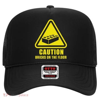 Caution Bricks On Floor Building Blocks Master Builder Hat
