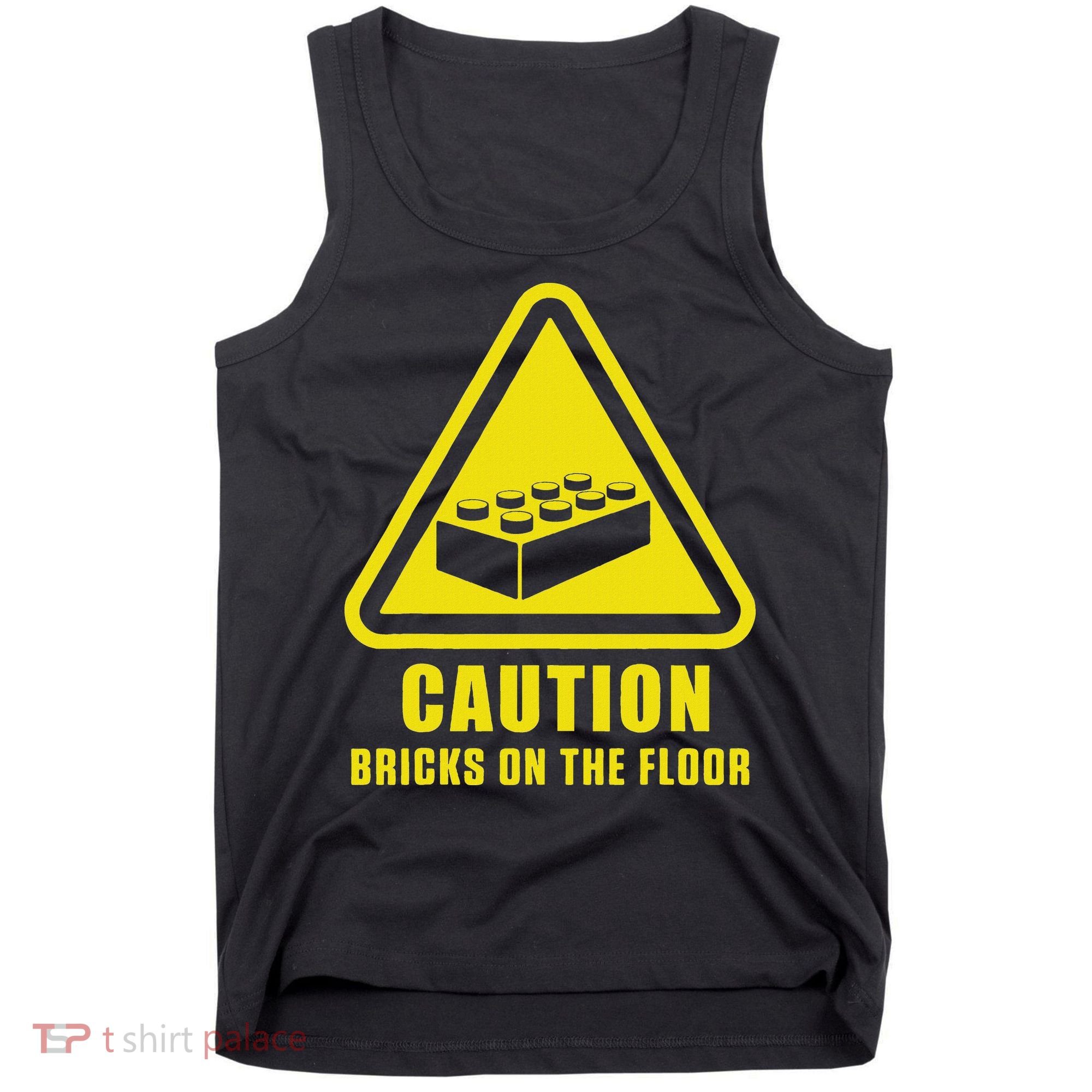 Caution Bricks On Floor Building Blocks Master Builder Tank Top