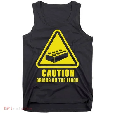Caution Bricks On Floor Building Blocks Master Builder Tank Top