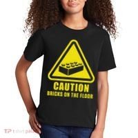 Caution Bricks On Floor Building Blocks Master Builder Kids T-Shirt thumb 2