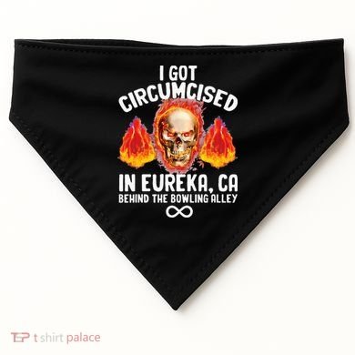 Circumcised Bowling Oddly Specific Humor Weird Funny Meme USA-Made Doggie Bandana