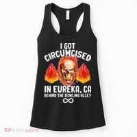 Circumcised Bowling Oddly Specific Humor Weird Funny Meme Women's Tank Top thumb 0