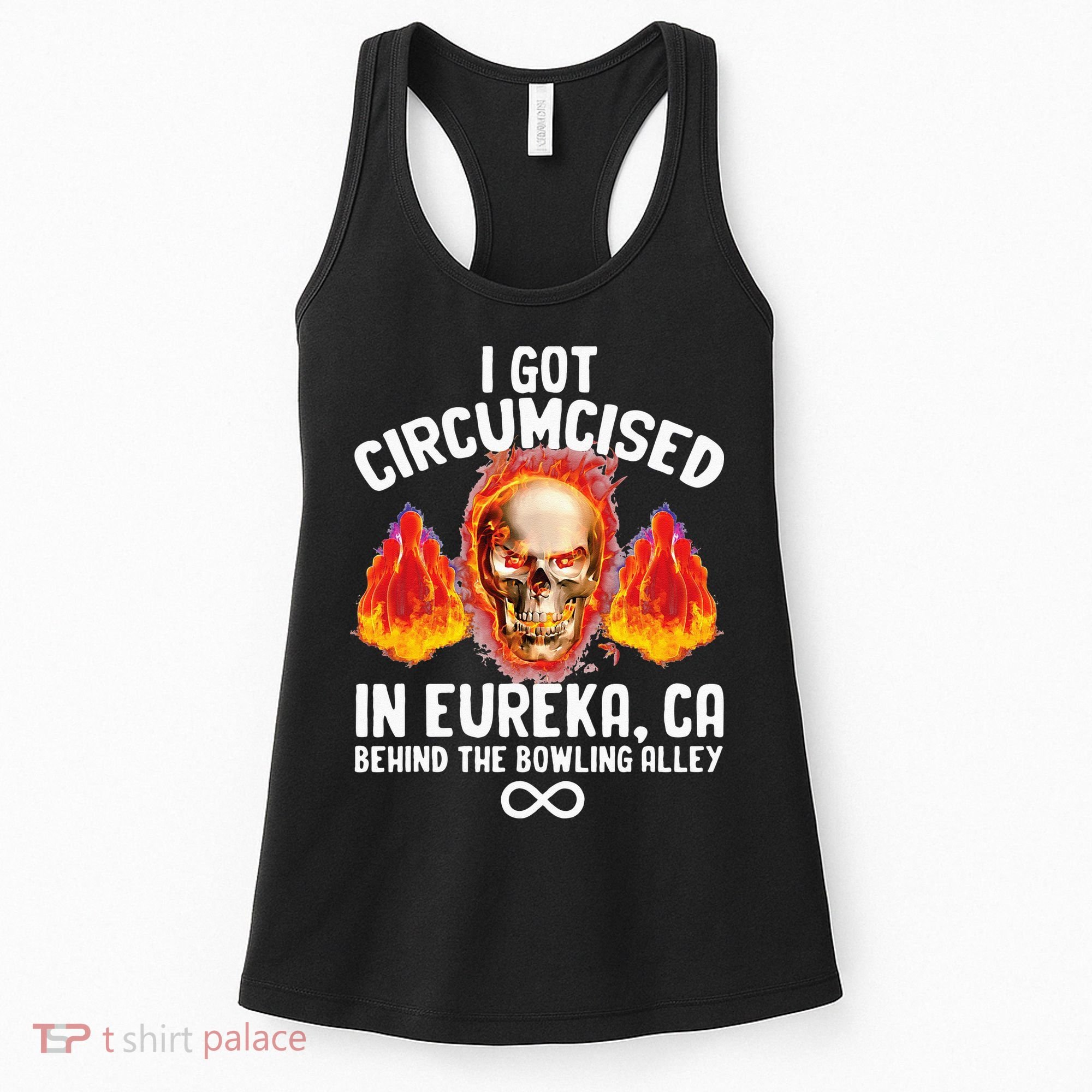 Circumcised Bowling Oddly Specific Humor Weird Funny Meme Women's Tank Top