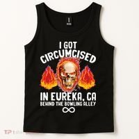 Circumcised Bowling Oddly Specific Humor Weird Funny Meme Tank Top thumb 2