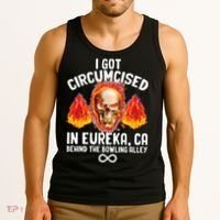 Circumcised Bowling Oddly Specific Humor Weird Funny Meme Tank Top thumb 3