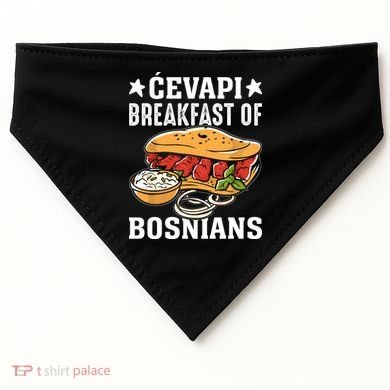 Cevapi Breakfast Of Bosnians USA-Made Doggie Bandana