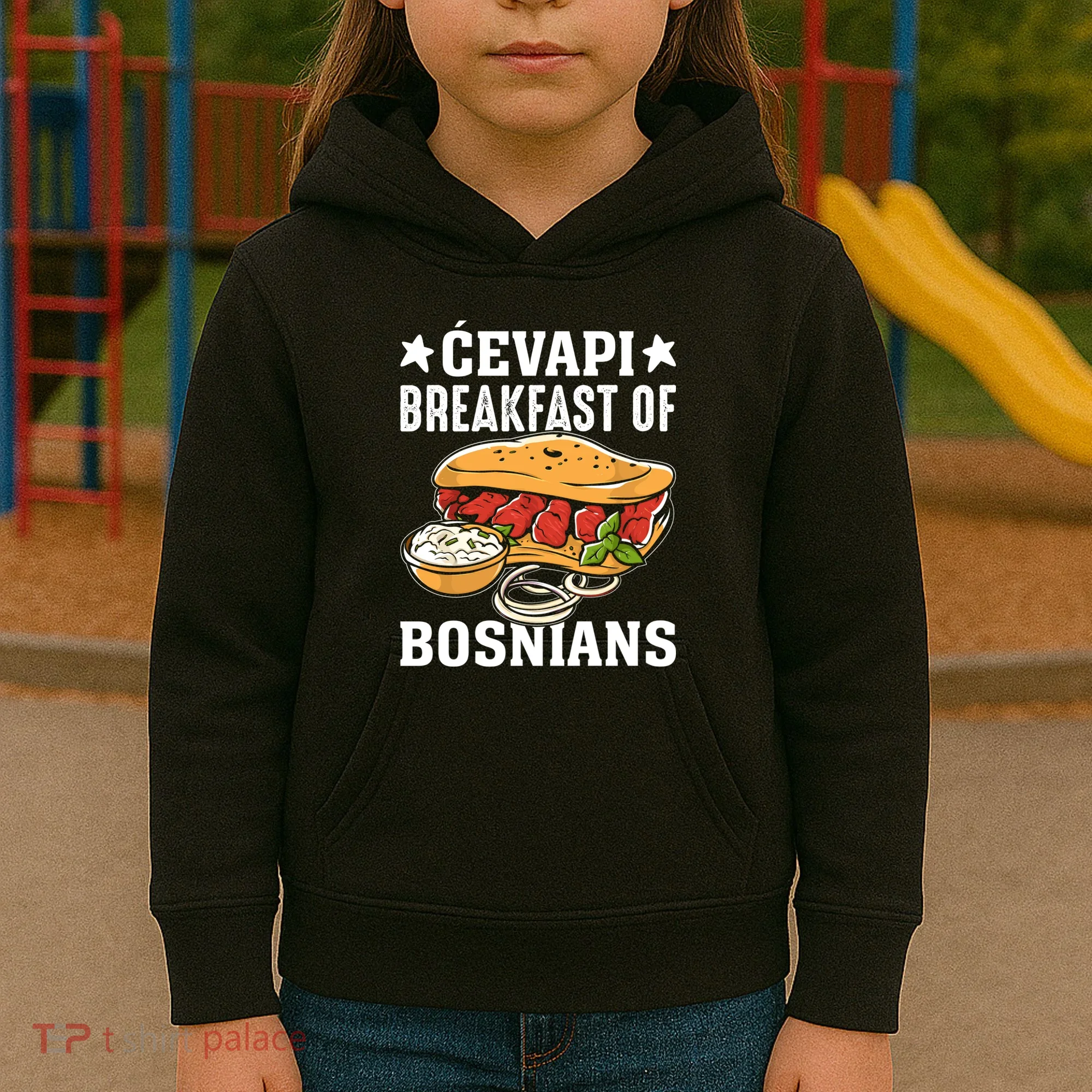 Cevapi Breakfast Of Bosnians Kids Hoodie