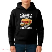 Cevapi Breakfast Of Bosnians Kids Hoodie thumb 4