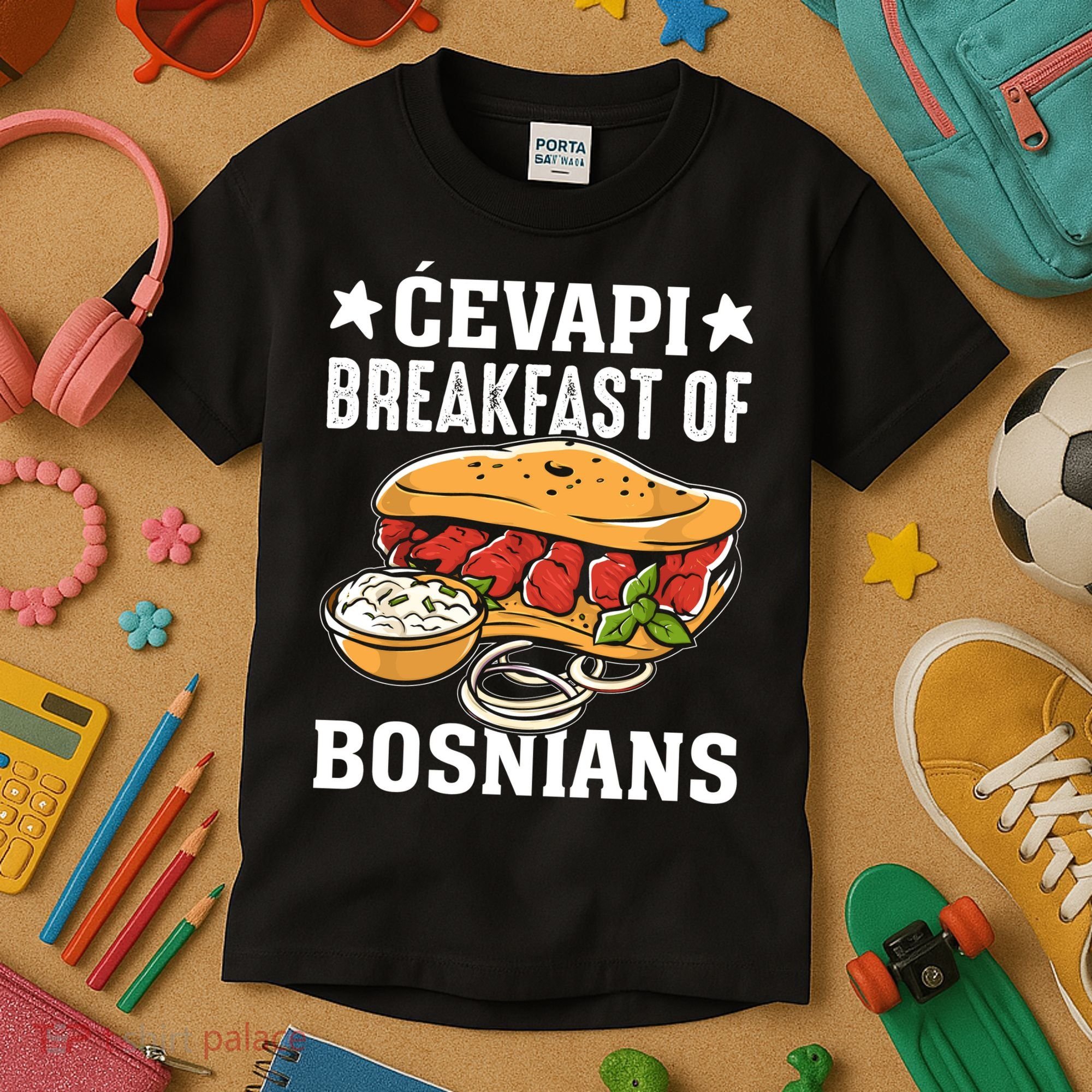 Cevapi Breakfast Of Bosnians Kids T-Shirt