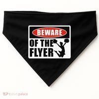 Cheerleading Beware Of The Flyer USA-Made Doggie Bandana thumb 0