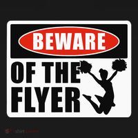 Cheerleading Beware Of The Flyer Women's Hoodie thumb 2