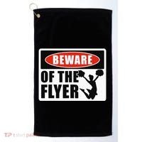 Cheerleading Beware Of The Flyer Golf Towel thumb 0