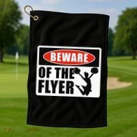 Cheerleading Beware Of The Flyer Golf Towel thumb 1
