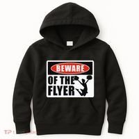 Cheerleading Beware Of The Flyer Kids Hoodie thumb 0