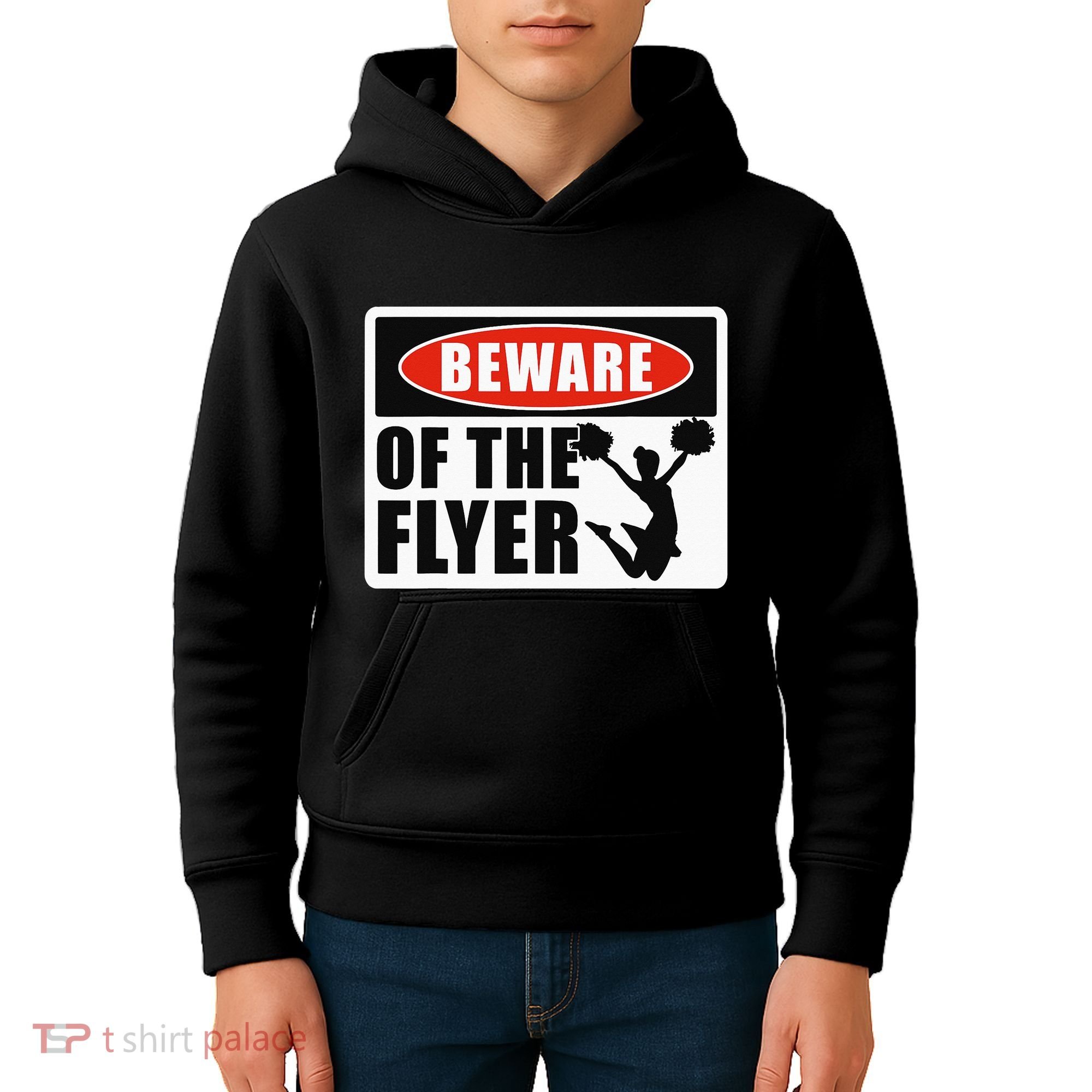 Cheerleading Beware Of The Flyer Kids Hoodie