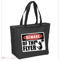 Cheerleading Beware Of The Flyer Tote Bag thumb 2
