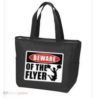 Cheerleading Beware Of The Flyer Tote Bag thumb 3
