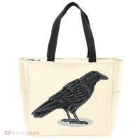 Crow Bird O White Surface Tote Bag thumb 0
