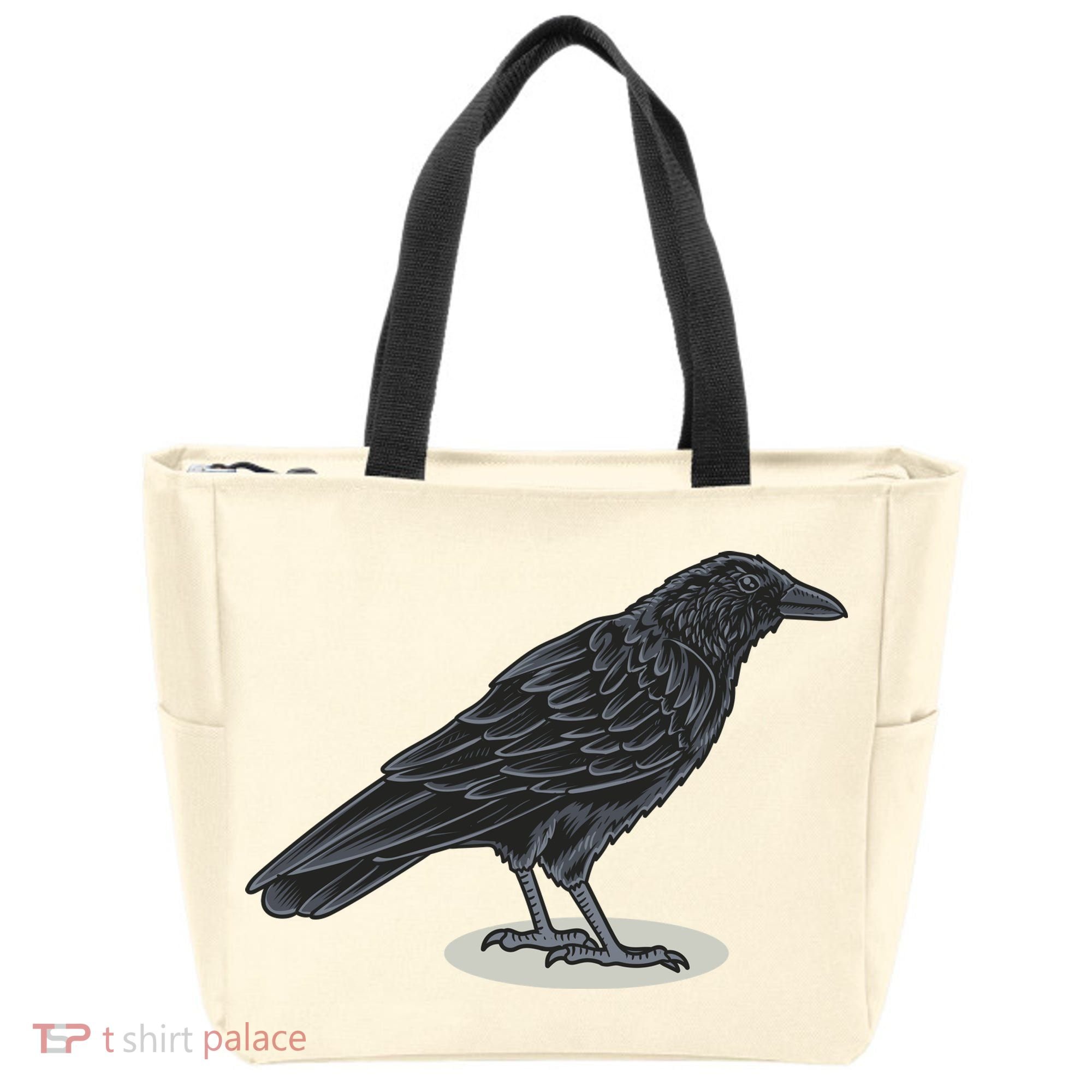 Crow Bird O White Surface Tote Bag