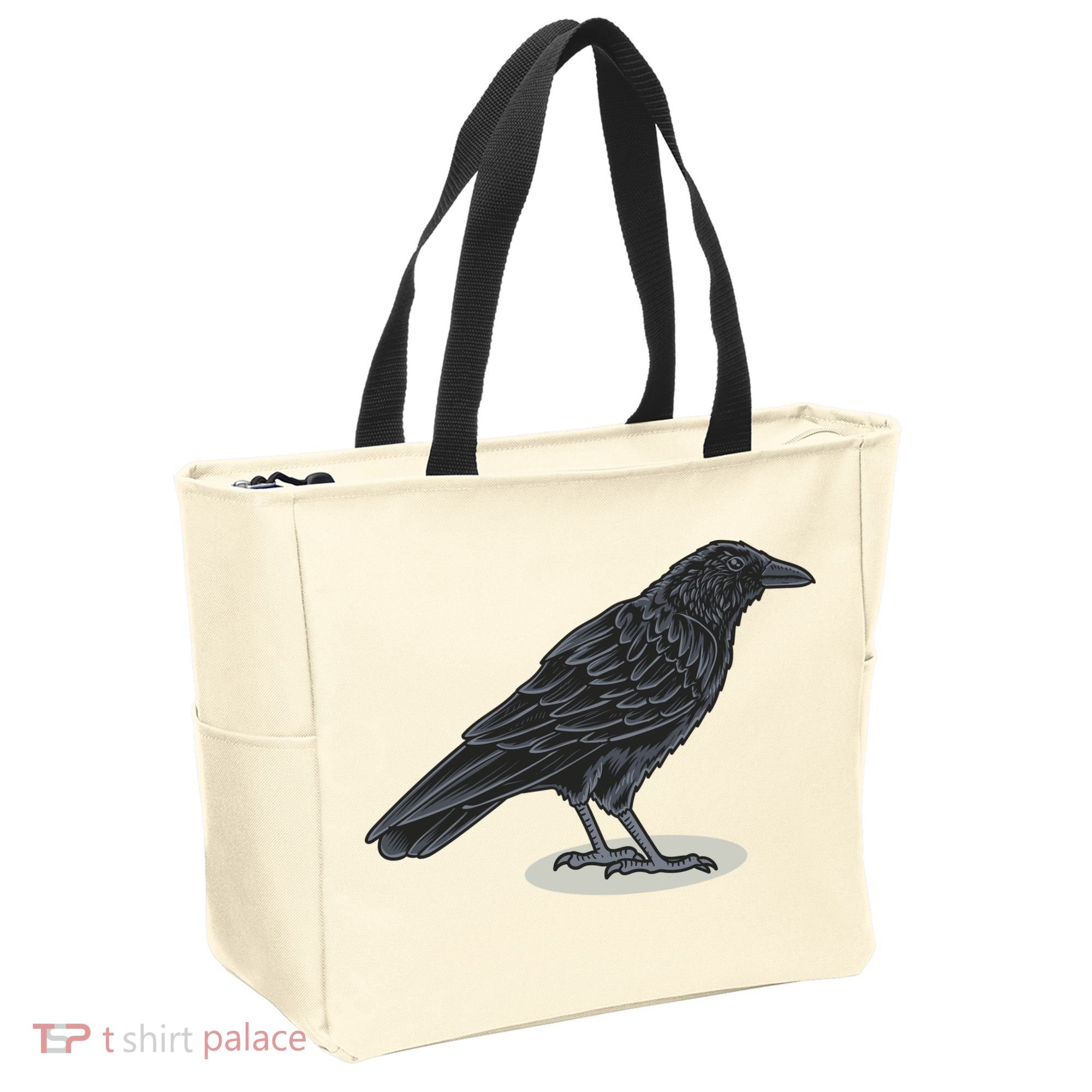 Crow Bird O White Surface Tote Bag