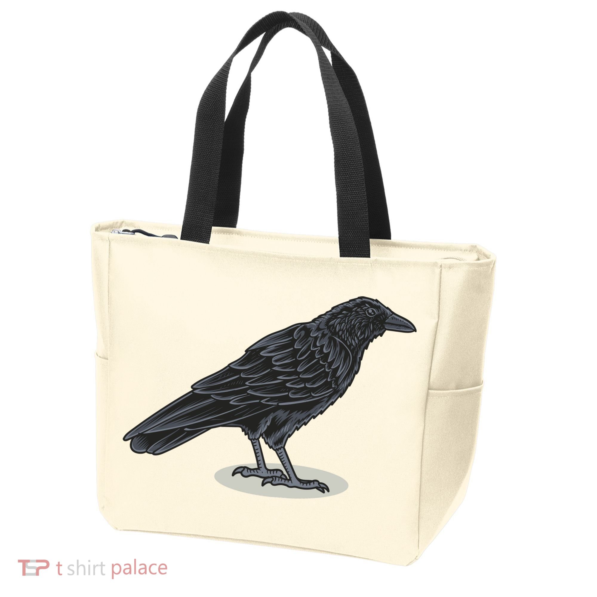 Crow Bird O White Surface Tote Bag