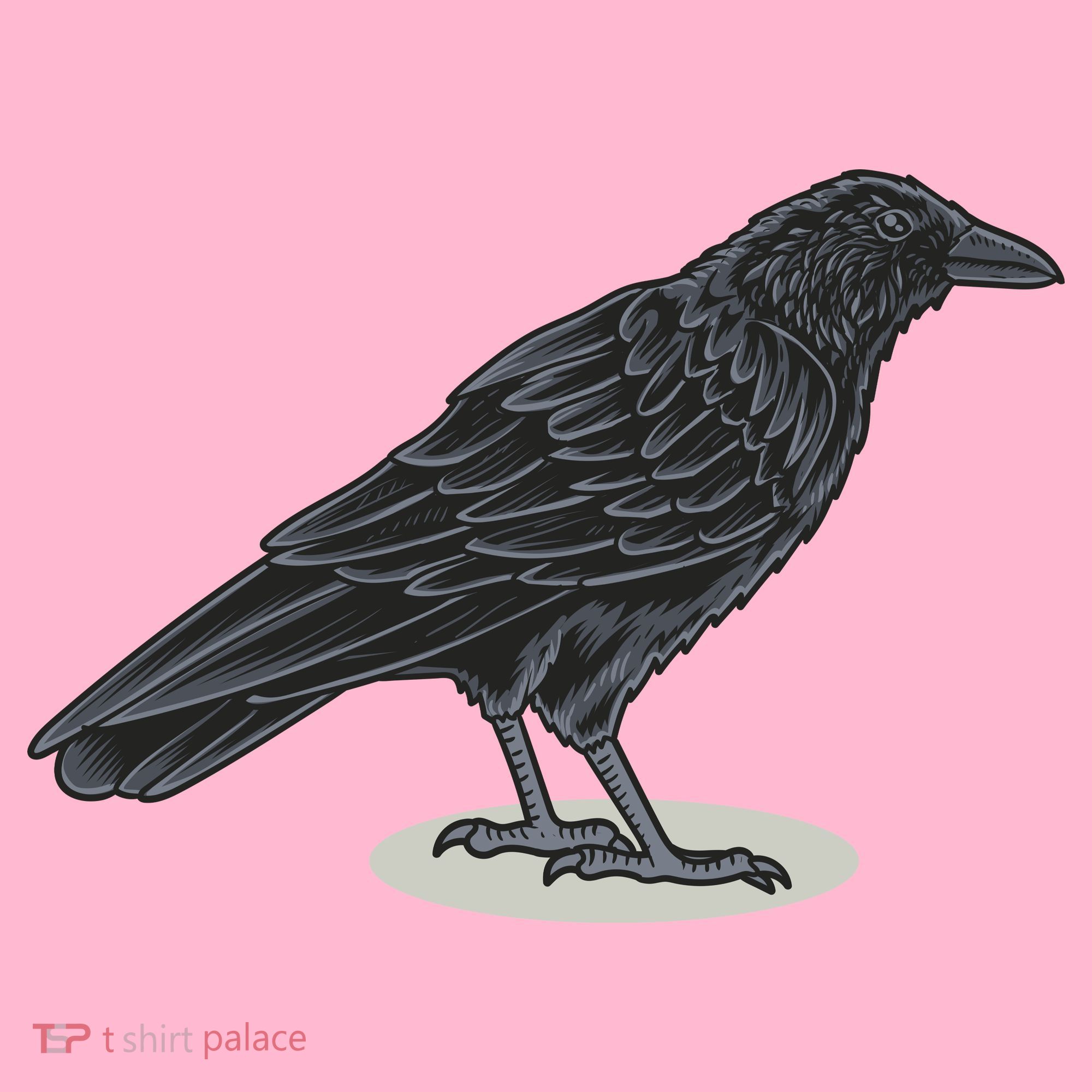Crow Bird O White Surface Coaster