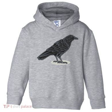 Crow Bird O White Surface Toddler Hoodie