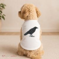 Crow Bird O White Surface Doggie Tank thumb 2