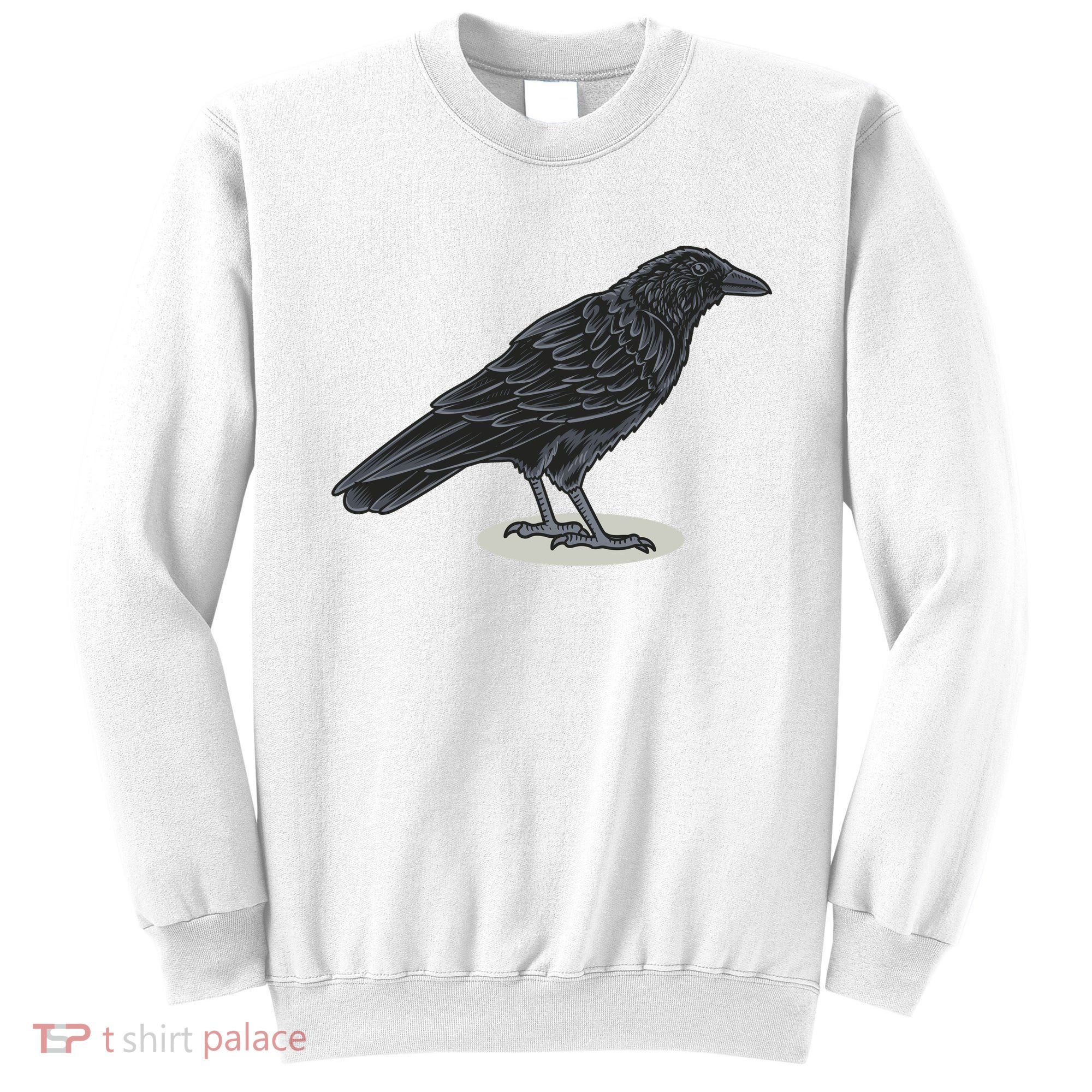 Crow Bird O White Surface Sweatshirt