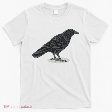 Crow Bird O White Surface T-Shirt