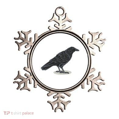 Crow Bird O White Surface Ornament