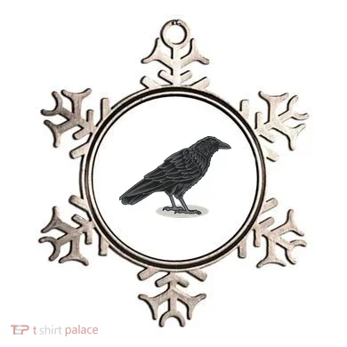 Crow Bird O White Surface Ornament