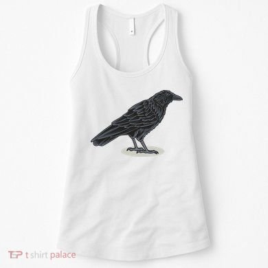 Crow Bird O White Surface Women's Tank Top