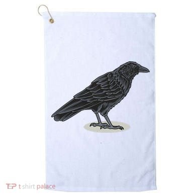 Crow Bird O White Surface Golf Towel